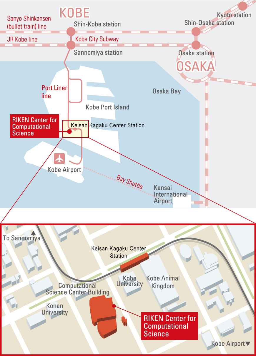 access map(Getting to R-CCS (Kobe))