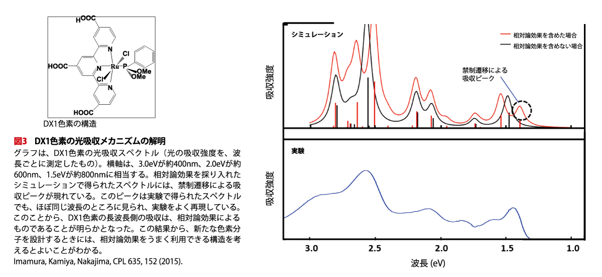 図3　DX1色素の光吸収メカニズムの解明